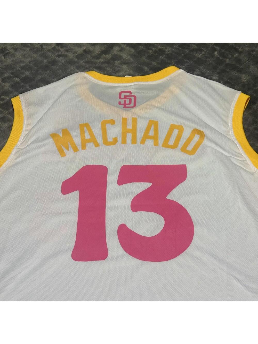 San Diego Padres Manny Machado XL Basketball Jersey City Connect SGA #13 MLB - Picture 7 of 7